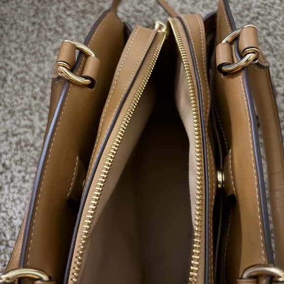 Coach Cream and Tan Satchel Bag - Picture 4 of 6